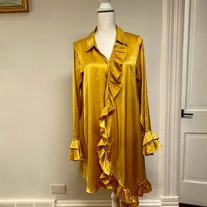 Scared Hawk Silk Wrap Dress